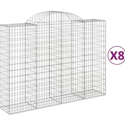 Sale FinePRICE Kaarevat kivikorit 2 kpl 200x30x40/60 cm galvanoitu rauta (46047)