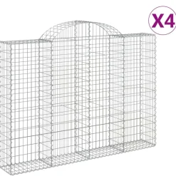 Sale FinePRICE Kaarevat kivikorit 2 kpl 200x30x40/60 cm galvanoitu rauta (46047)