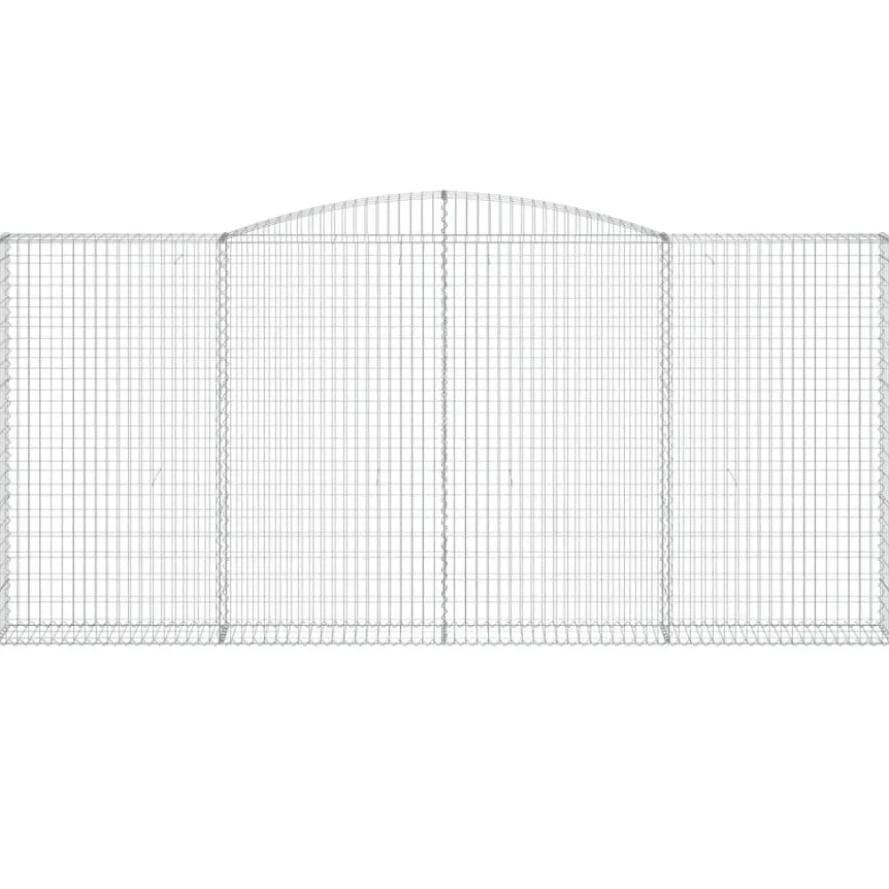 Sale FinePRICE Kaarevat kivikorit 2 kpl 200x30x40/60 cm galvanoitu rauta (46047)