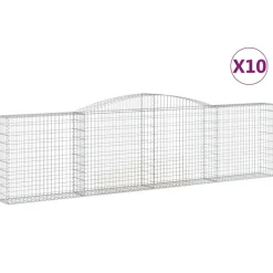 Sale FinePRICE Kaarevat kivikorit 2 kpl 200x30x40/60 cm galvanoitu rauta (46047)