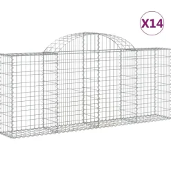 Sale FinePRICE Kaarevat kivikorit 2 kpl 200x30x40/60 cm galvanoitu rauta (46047)