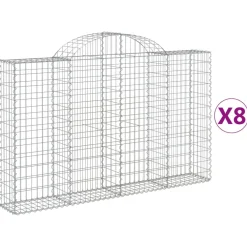 Sale FinePRICE Kaarevat kivikorit 2 kpl 200x30x40/60 cm galvanoitu rauta (46047)