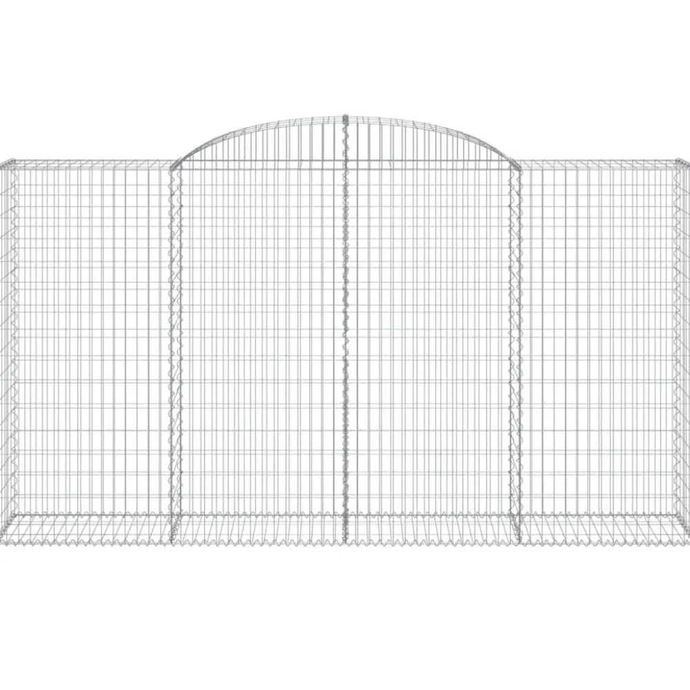Sale FinePRICE Kaarevat kivikorit 2 kpl 200x30x40/60 cm galvanoitu rauta (46047)