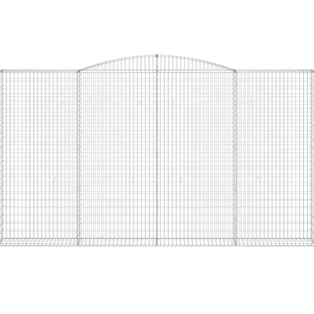 Sale FinePRICE Kaarevat kivikorit 2 kpl 200x30x40/60 cm galvanoitu rauta (46047)