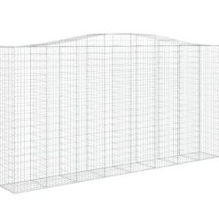Online FinePRICE Kaarevat kivikorit 2 kpl 400x50x200/220 cm galvanoitu rauta (46021)