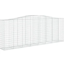 Online FinePRICE Kaarevat kivikorit 2 kpl 400x50x200/220 cm galvanoitu rauta (46021)