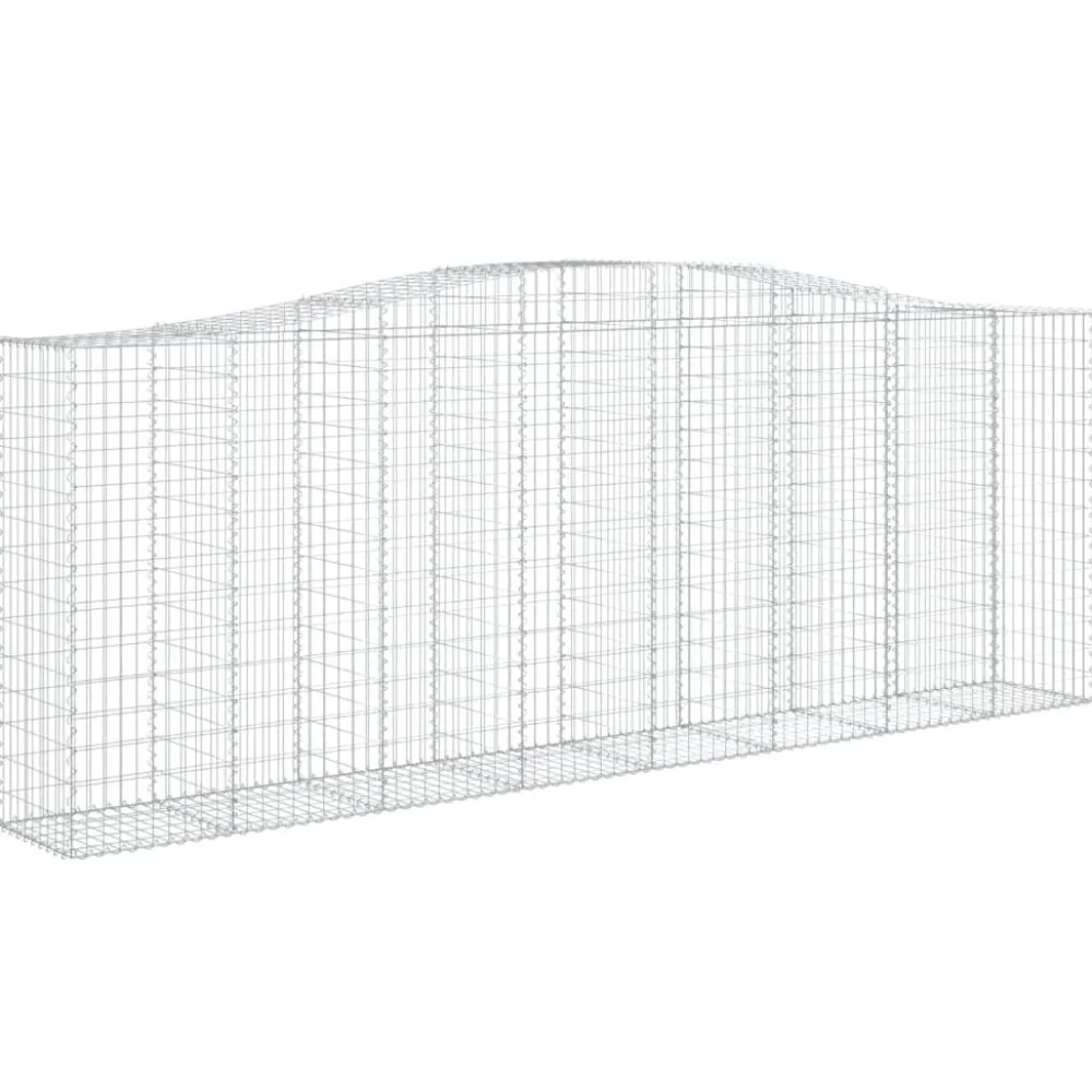 Online FinePRICE Kaarevat kivikorit 2 kpl 400x50x200/220 cm galvanoitu rauta (46021)
