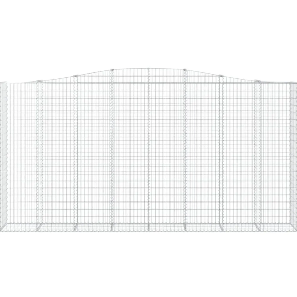 Online FinePRICE Kaarevat kivikorit 2 kpl 400x50x200/220 cm galvanoitu rauta (46021)