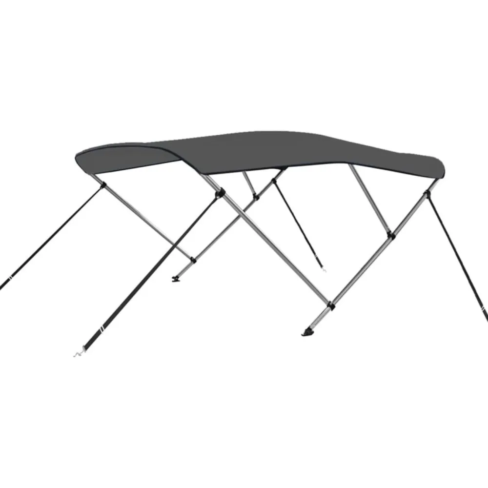 Clearance FinePRICE 3-kaarinen bimini-kate, antrasiitti 183x160x137 cm