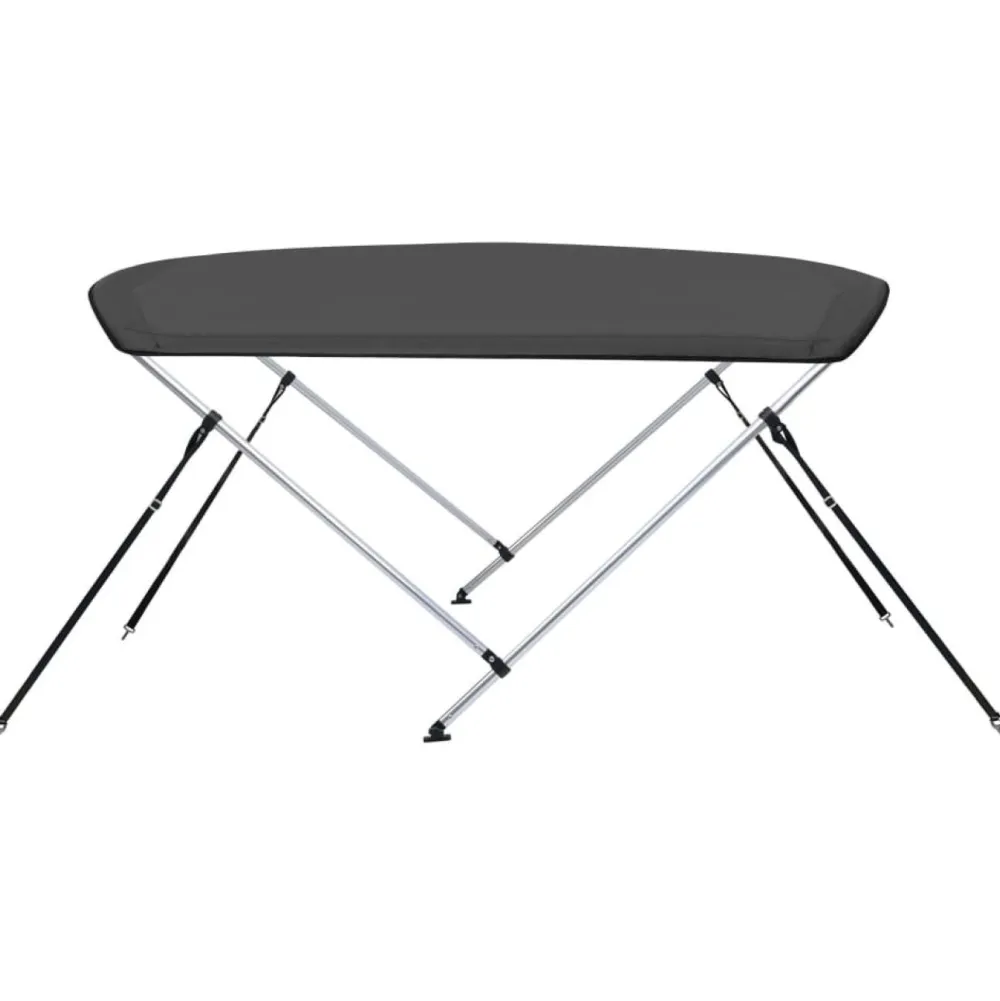 Best FinePRICE 2-kaarinen bimini-kate, antrasiitti 150x120x110 cm
