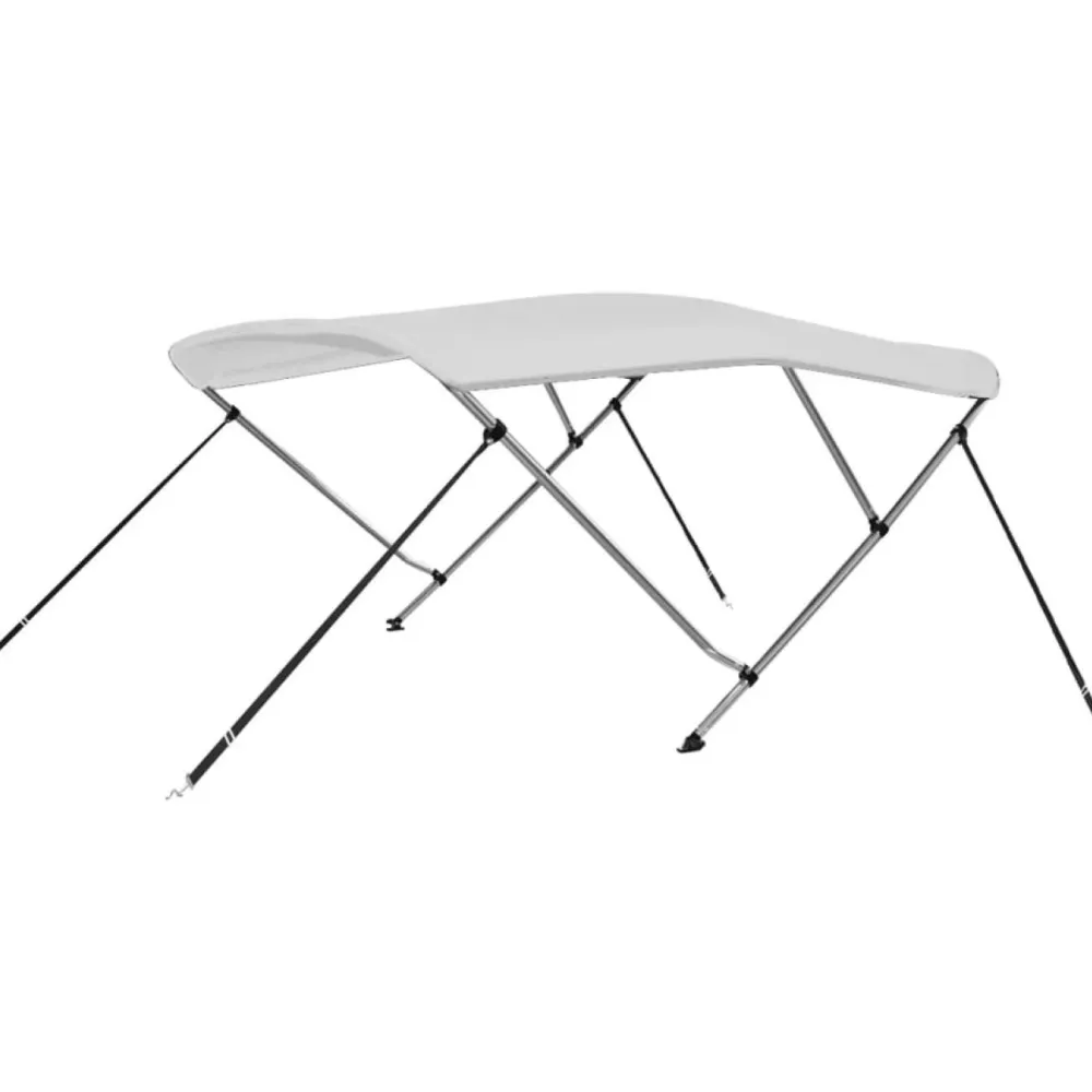 Online FinePRICE 3-kaarinen bimini-kate, valkoinen, 183x140x137 cm