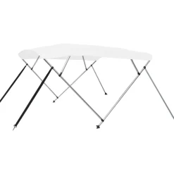 FinePRICE 4-kaarinen bimini-kate valkoinen 243x196x117 cm