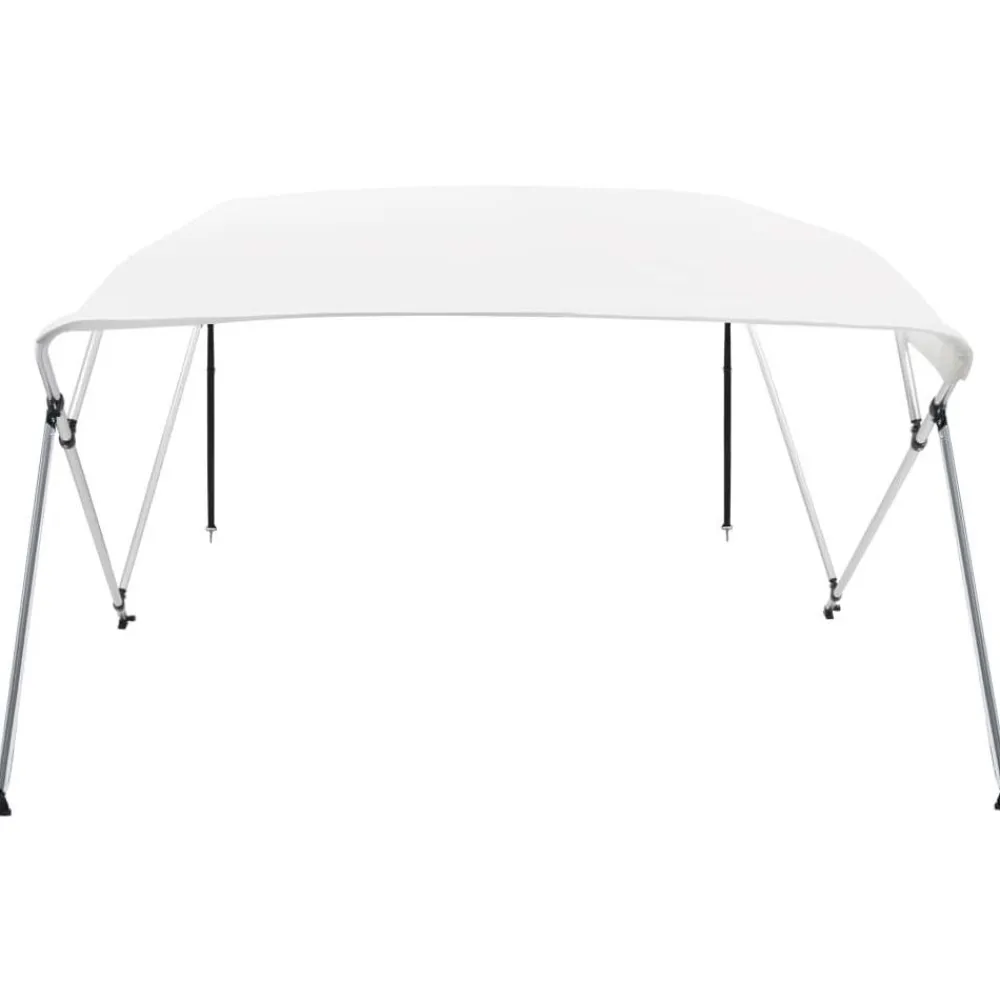 Clearance FinePRICE 4-kaarinen bimini-kate valkoinen 243x180x117 cm