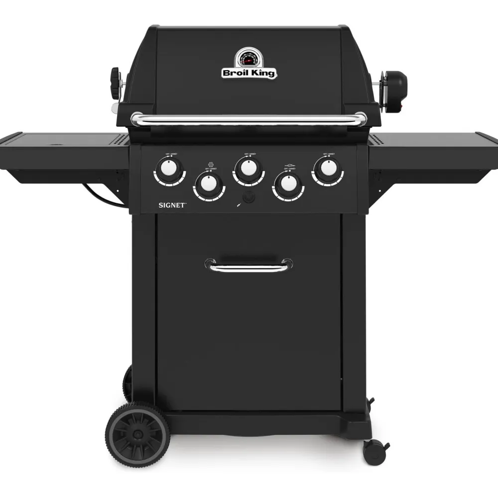 Hot Broil King Kaasugrilli Signet 390 Shadow, 3 poltinta, sivukeitin, varraspaahdin