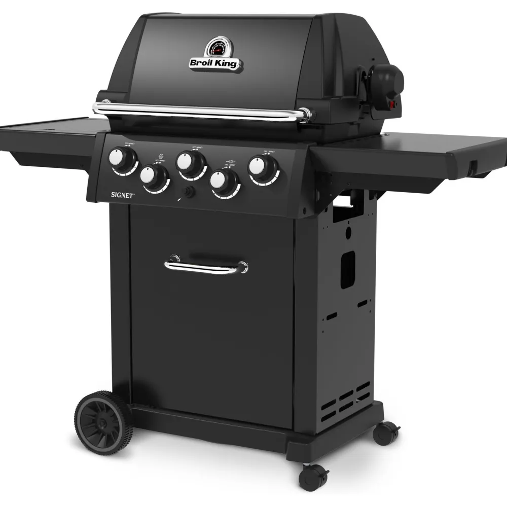 Hot Broil King Kaasugrilli Signet 390 Shadow, 3 poltinta, sivukeitin, varraspaahdin