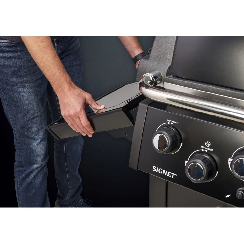 Hot Broil King Kaasugrilli Signet 390 Shadow, 3 poltinta, sivukeitin, varraspaahdin