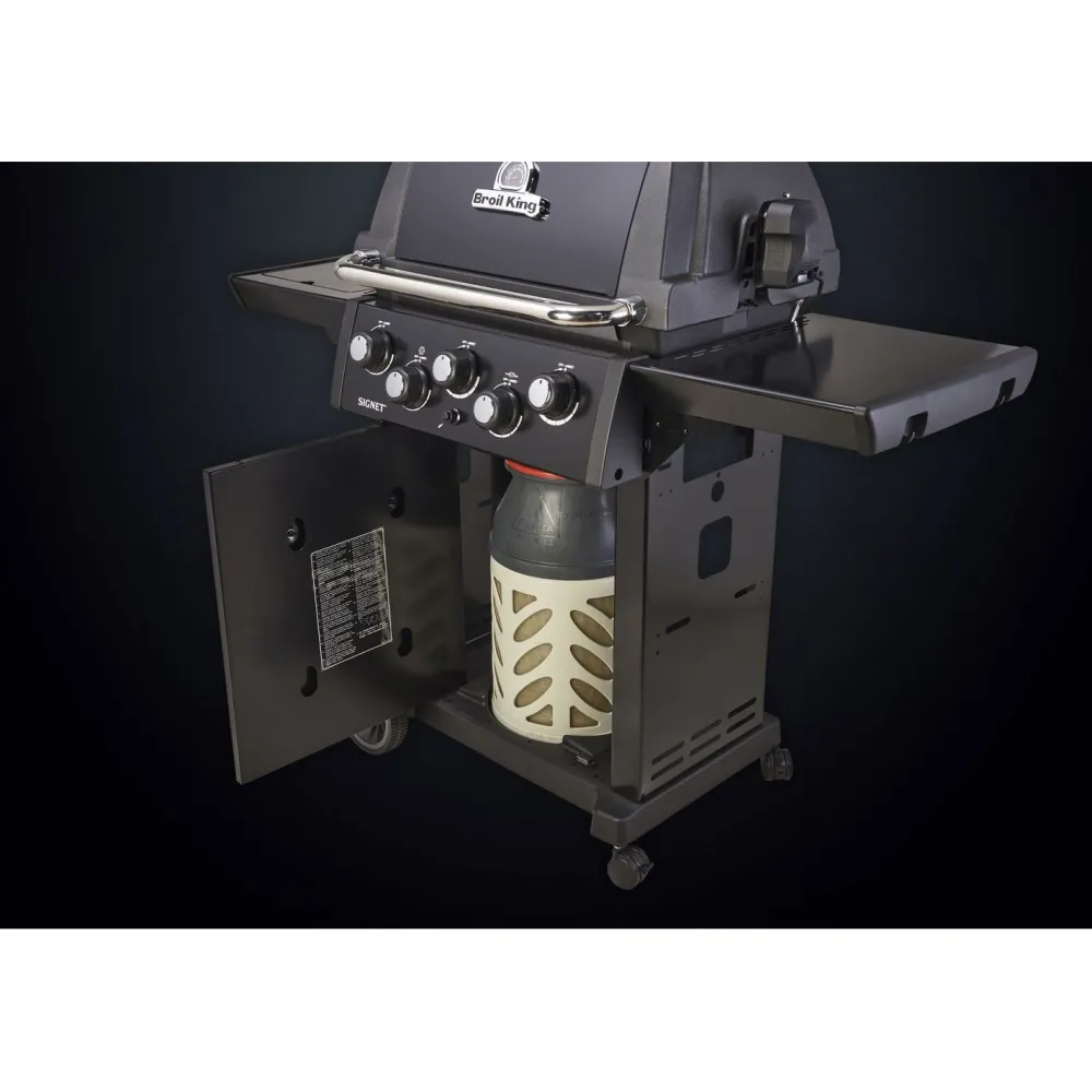 Hot Broil King Kaasugrilli Signet 390 Shadow, 3 poltinta, sivukeitin, varraspaahdin