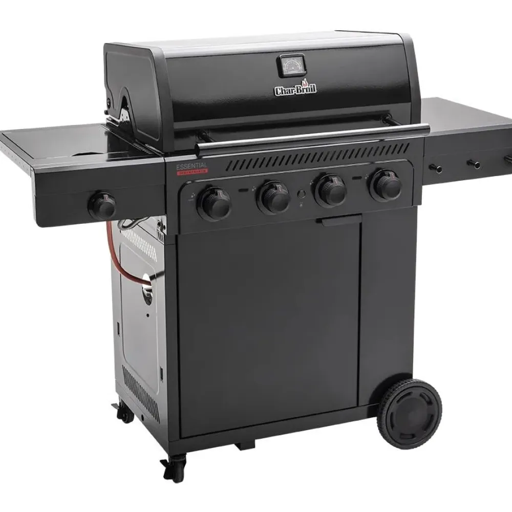 New Char-Broil Kaasugrilli Essential 4 G, 4 poltinta, sivukeitin