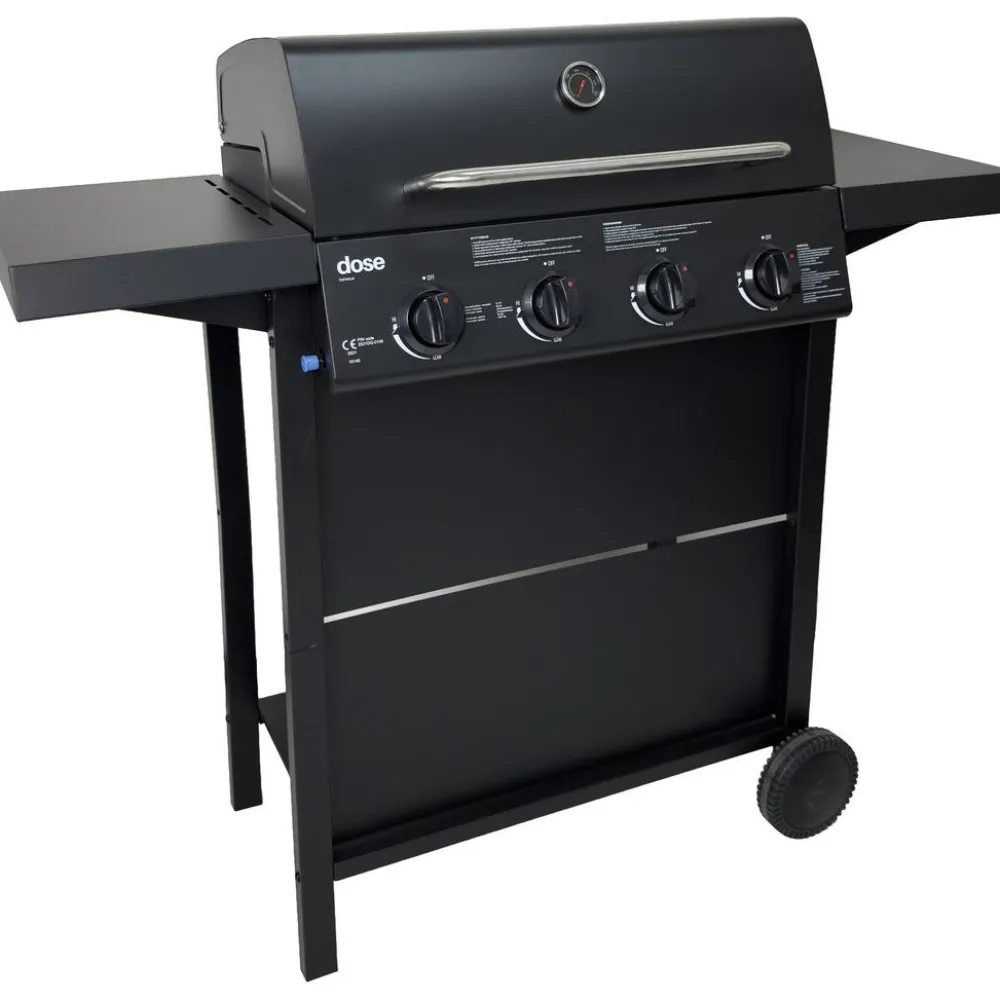 Discount Dose Kaasugrilli Barbeque 10140, 4 poltinta, musta