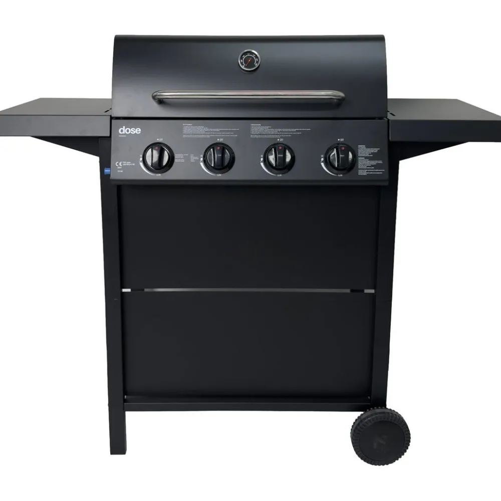 Discount Dose Kaasugrilli Barbeque 10140, 4 poltinta, musta