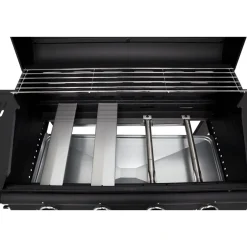 Clearance Dose Kaasugrilli Barbeque, 4 poltinta, puutaso, musta