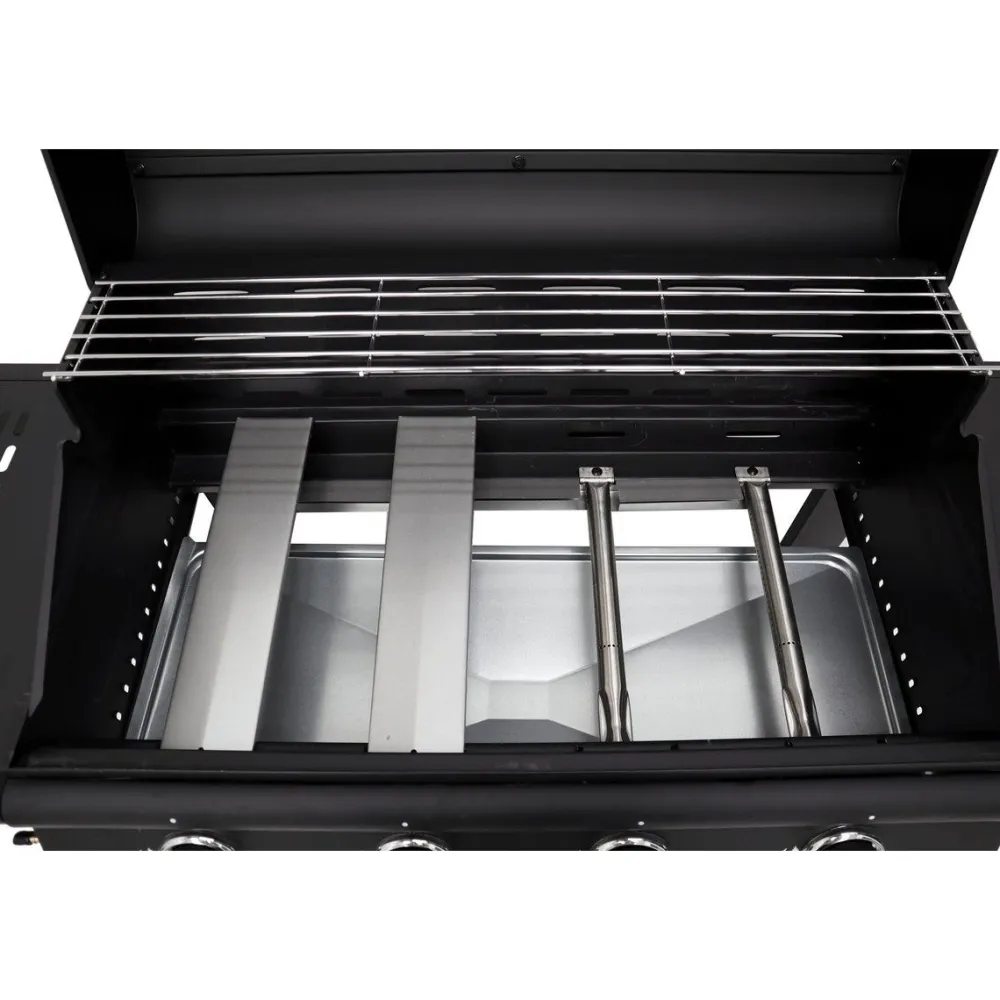 Clearance Dose Kaasugrilli Barbeque, 4 poltinta, puutaso, musta