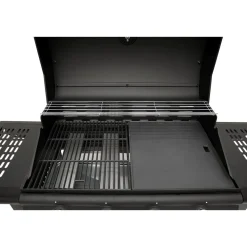 Clearance Dose Kaasugrilli Barbeque, 4 poltinta, puutaso, musta