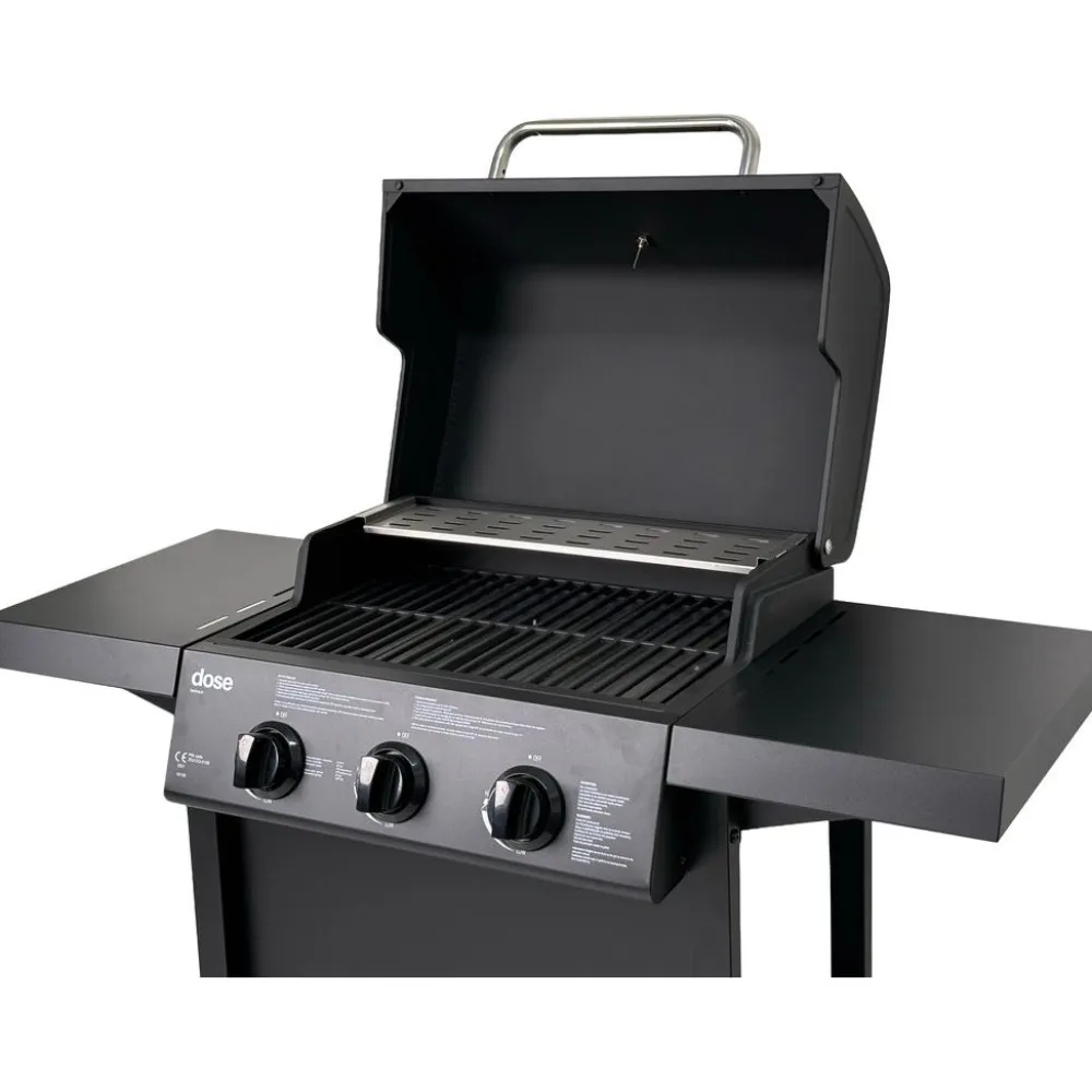 Discount Dose Kaasugrilli Barbeque 10139, 3 poltinta, musta