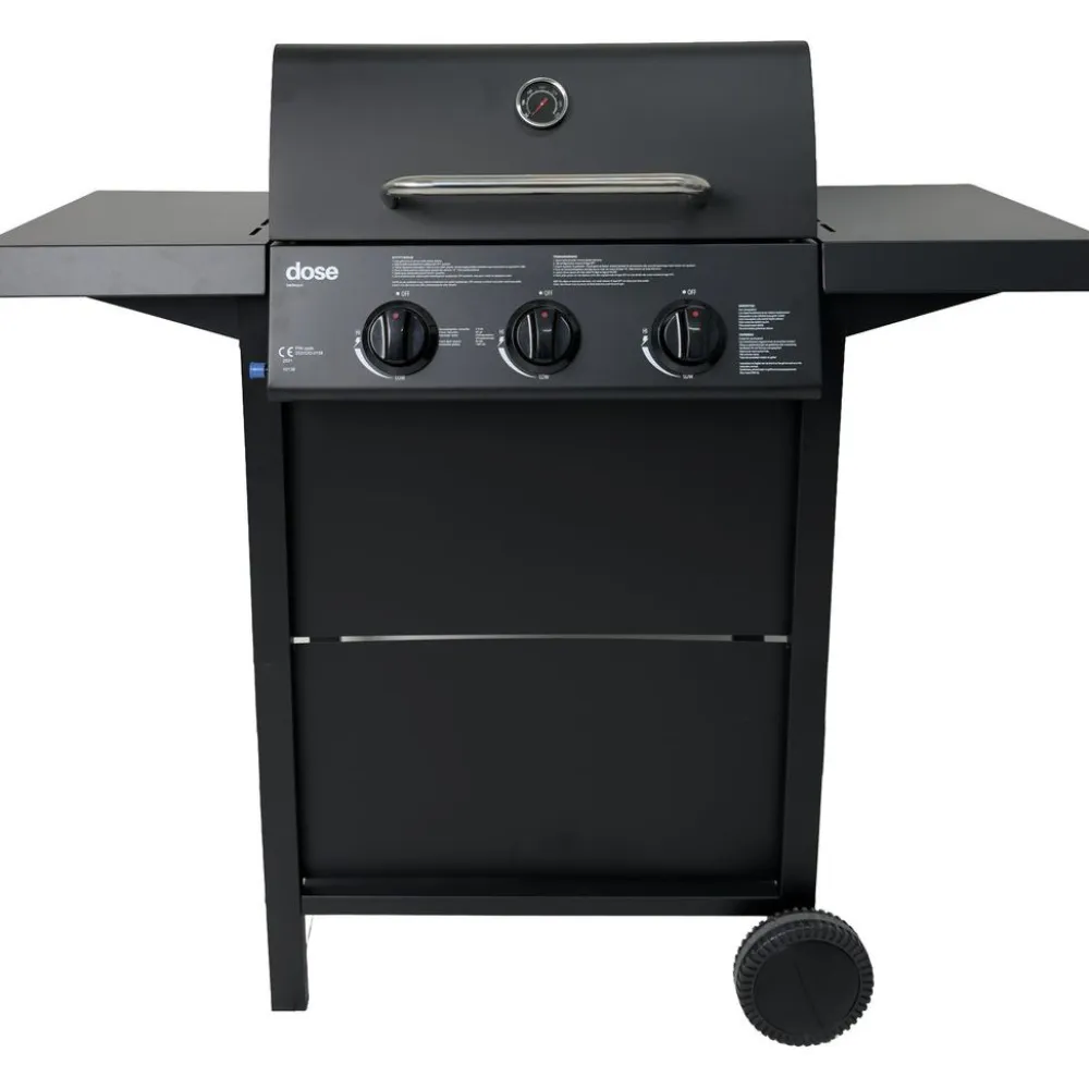 Discount Dose Kaasugrilli Barbeque 10139, 3 poltinta, musta