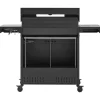 Outlet Kobe Kaasugrilli Premium 6+1, 5 poltinta, sivukeitin, Sear-poltin, lasikansi, musta