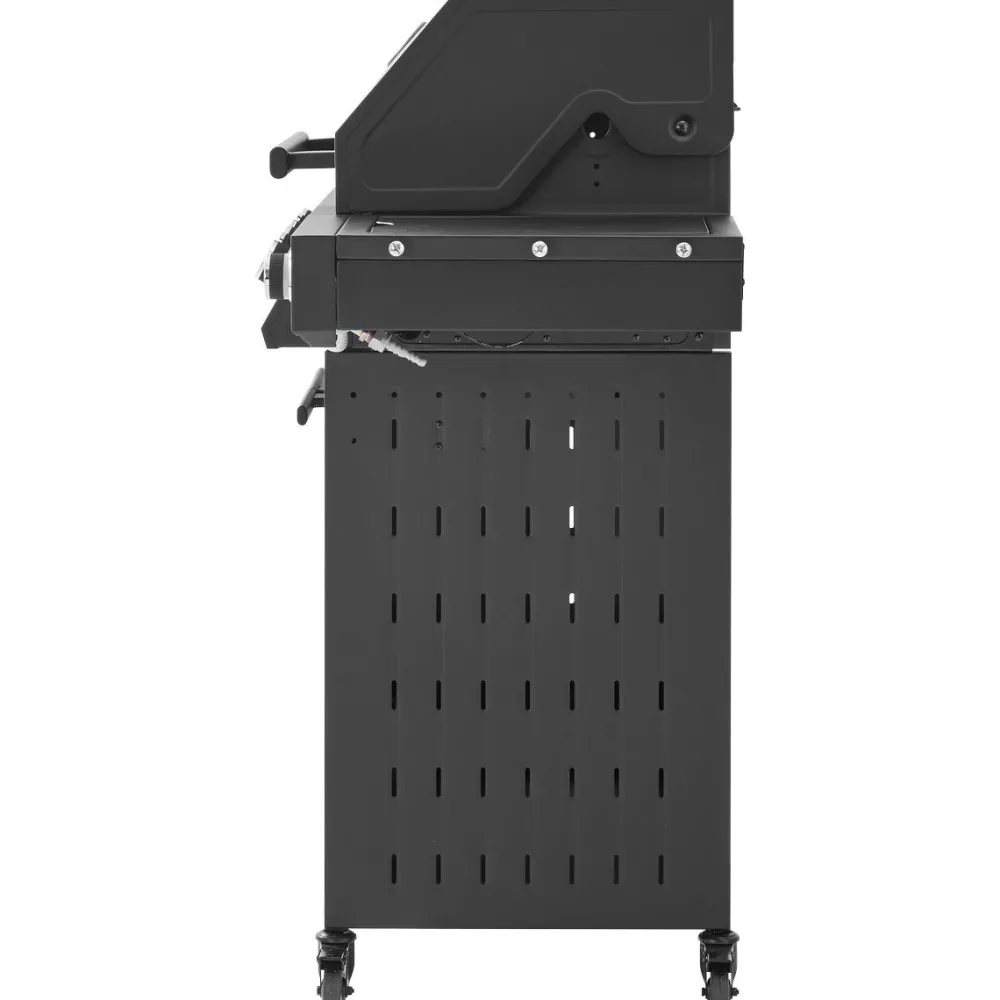 Outlet Kobe Kaasugrilli Premium 6+1, 5 poltinta, sivukeitin, Sear-poltin, lasikansi, musta