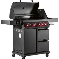 Clearance Landmann Kaasugrilli Rexon Cool Black MaxX 4.1, 4 poltinta, infrapunasivukeitin