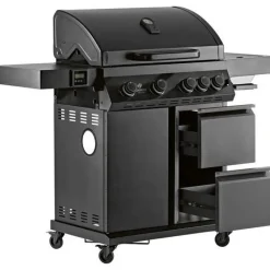 Clearance Landmann Kaasugrilli Rexon Cool Black MaxX 4.1, 4 poltinta, infrapunasivukeitin