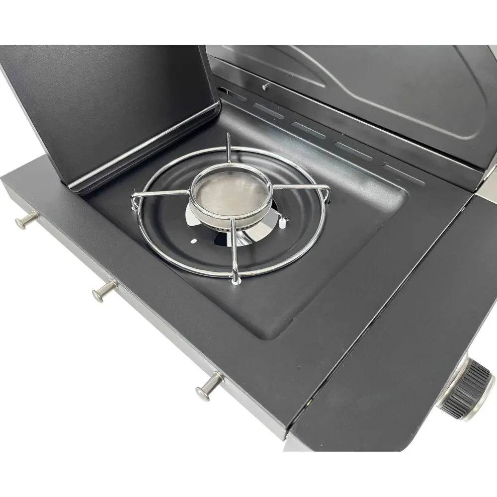 Clearance Lucifer Kaasugrilli Roaster 6.1, 6 poltinta, sivukeitin ja lämpöhylly
