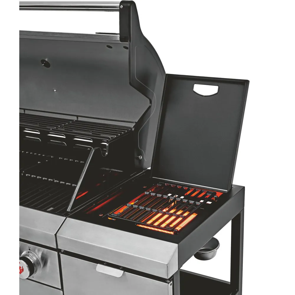 Clearance Landmann Kaasukeittiö Outdoor MaxX 6.1, 6 poltinta, sivukeitin ja lämpöhylly, rst