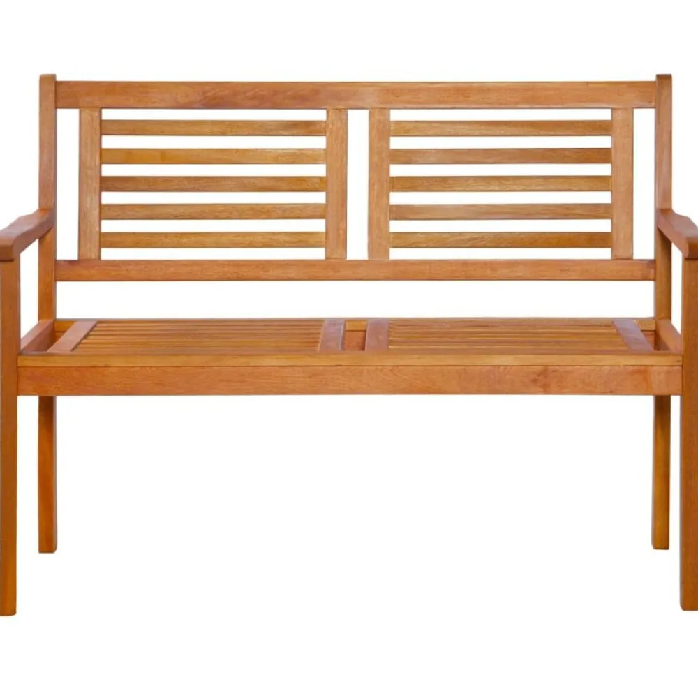 New FinePRICE Kahden istuttava puutarhapenkki 120cm eukalyptuspuu