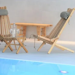 Online EcoFurn Kalusteryhmä , Ekotuoli 2 kpl+ niskatyyny 2 kpl+ Lilli-taso tervaleppä,natural