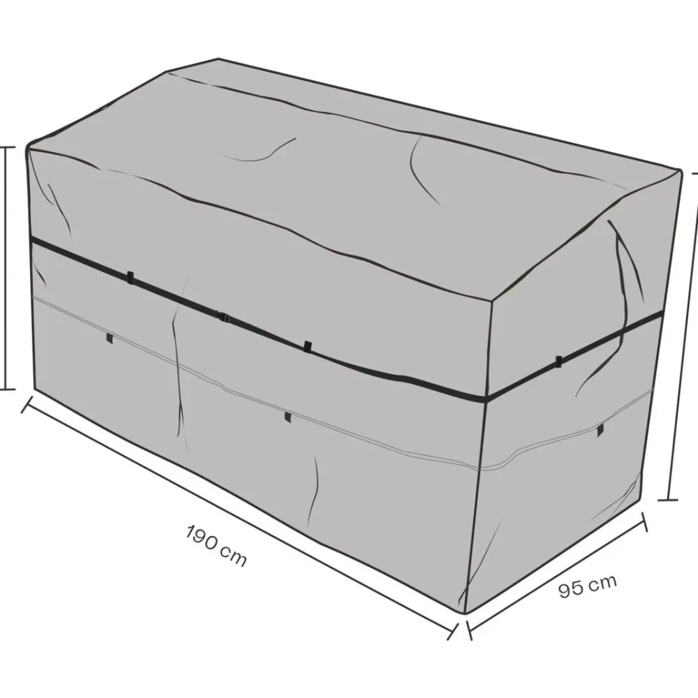 Outlet Brafab Kalustesuoja säätötuolisetille , 190x95x100cm, vedenkestävä, musta