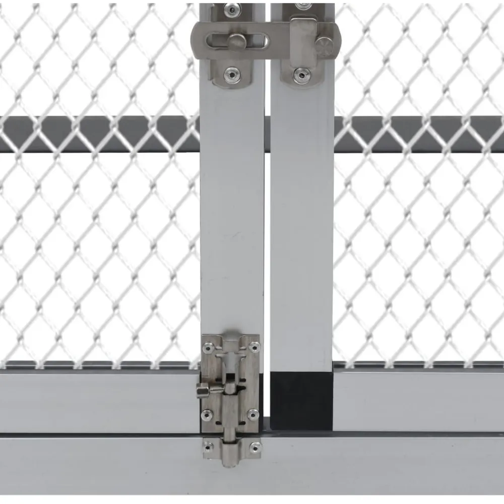 Outlet FinePRICE Kanahäkki aitauksella ja pesälaatikolla, 1170x2600x740mm, alumiini