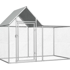 Best FinePRICE Kanahäkki, 2x1x1,5m, galvanoitu teräs