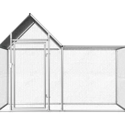 Best FinePRICE Kanahäkki, 2x1x1,5m, galvanoitu teräs