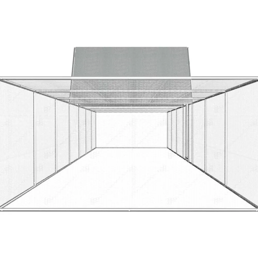 Discount FinePRICE Kanahäkki, 14x2x2m, galvanoitu teräs