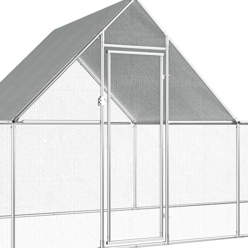 Discount FinePRICE Kanahäkki, 14x2x2m, galvanoitu teräs