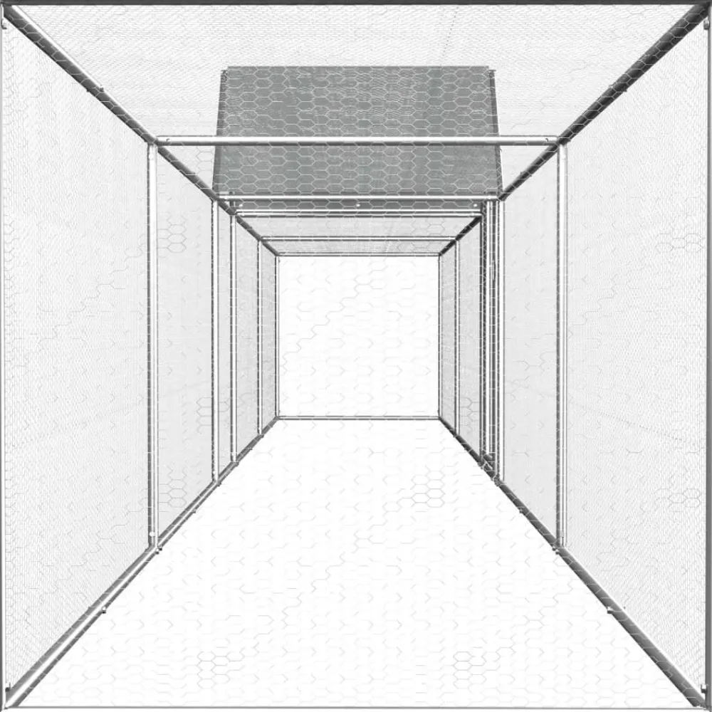 Discount FinePRICE Kanahäkki, 9x1x1,5m, galvanoitu teräs
