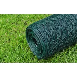 Outlet FinePRICE Kanaverkko galvanoitu PVC pinnoitteella silmäkoko 25mm 25x0.75m vihreä