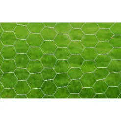 Clearance FinePRICE Kanaverkko galvanoitu PVC pinnoitteella silmäkoko 36mm 25x0.5m hopea