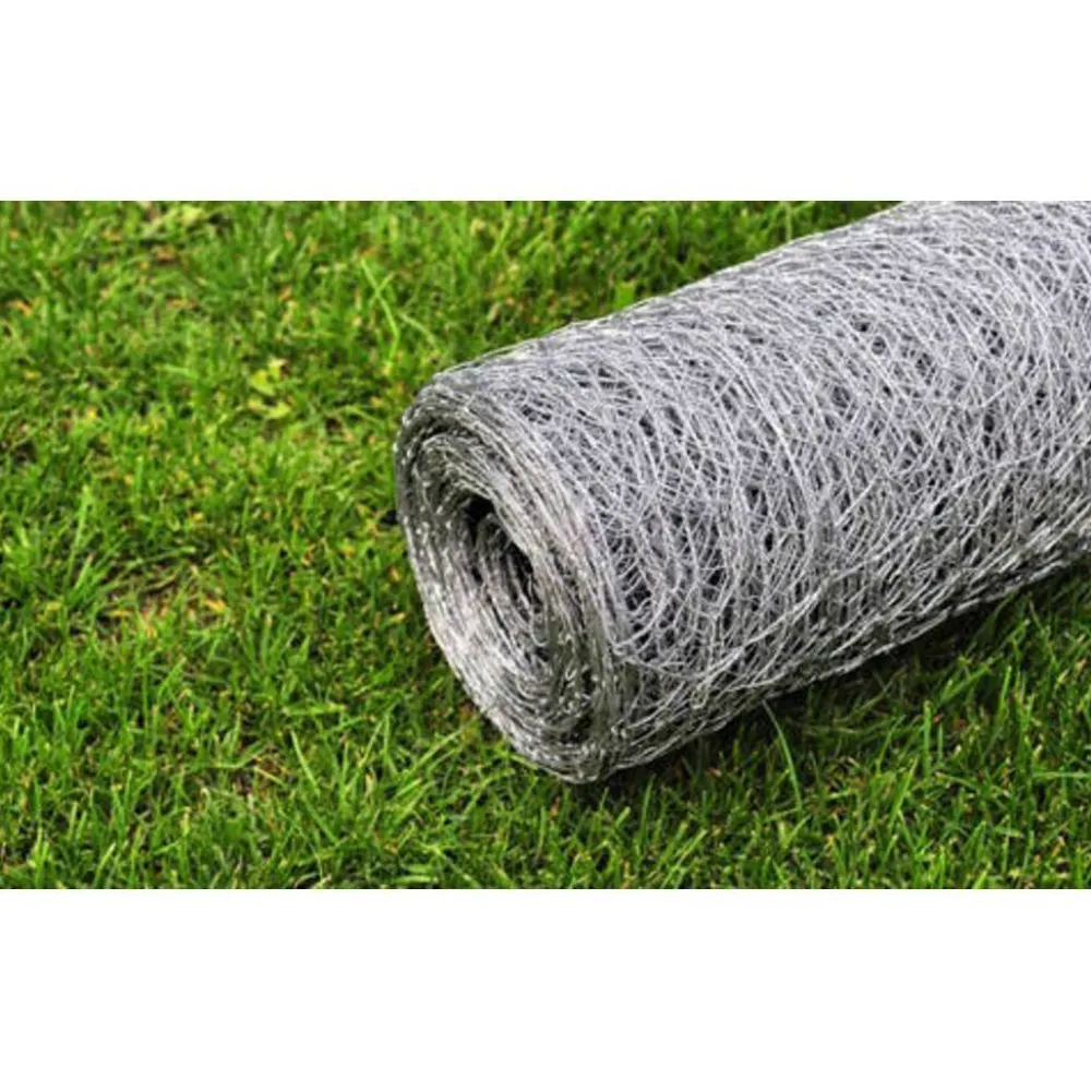 Best FinePRICE Kanaverkko galvanoitu PVC pinnoitteella silmäkoko 25mm 25x0.75m hopea