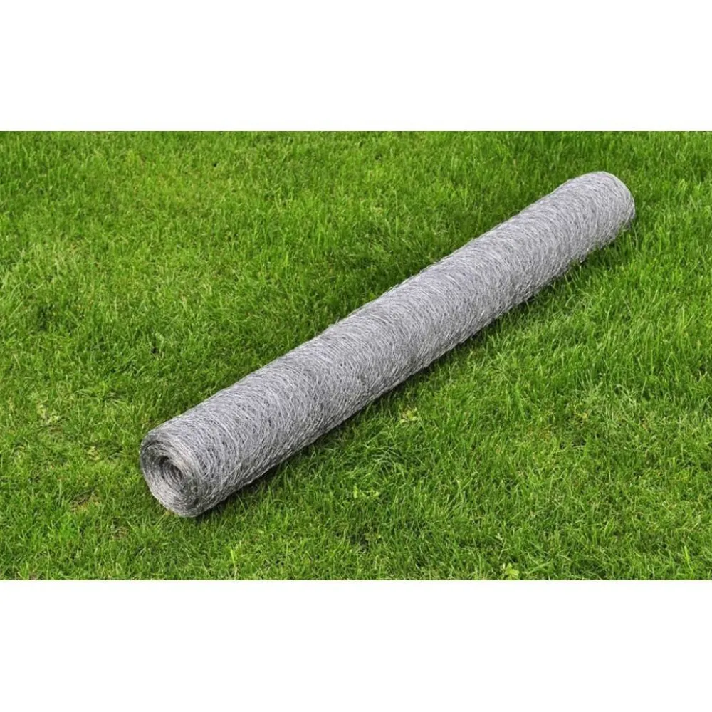 Online FinePRICE Kanaverkko galvanoitu PVC pinnoitteella silmäkoko 13mm 25x0.5m hopea