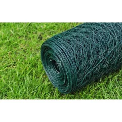 FinePRICE Kanaverkko galvanoitu PVC pinnoitteella silmäkoko 13mm 25x0.75m vihreä
