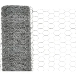 Clearance FinePRICE Kanaverkko galvanoitu teräs silmäkoko 25mm 25x1.2m hopea